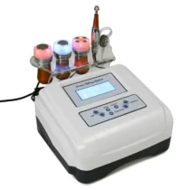 It features a primary control unit with a digital display or interface for adjusting parameters including voltage, pulse length, and number of pulses. It also comprises connections or electrodes that provide electric pulses to the sample, which is often in the form of cuvettes holding a cell suspension.